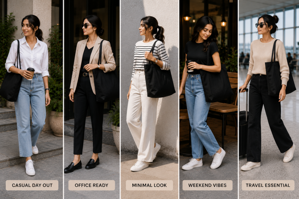 best black tote bags modern casual fashion
