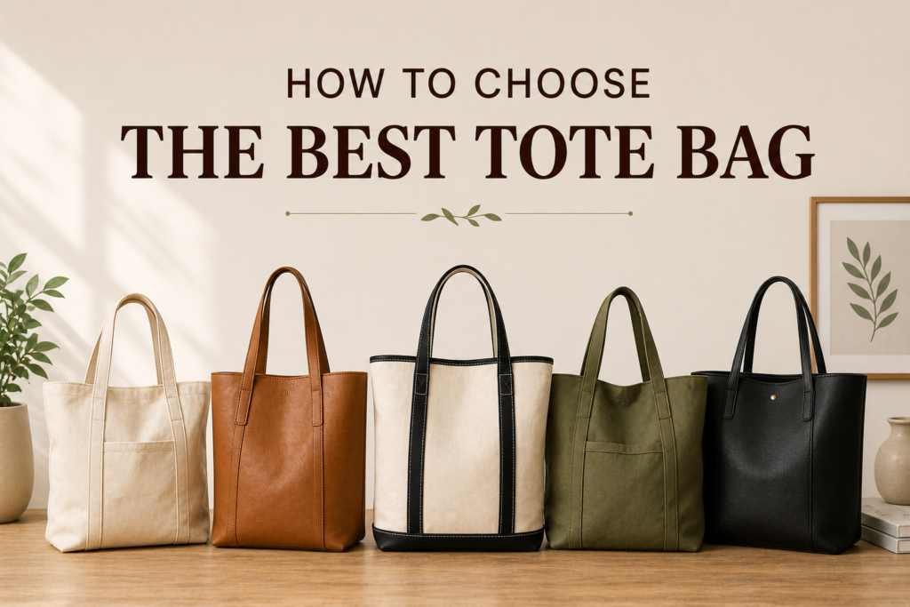 how to choose tote bag size material and style guide