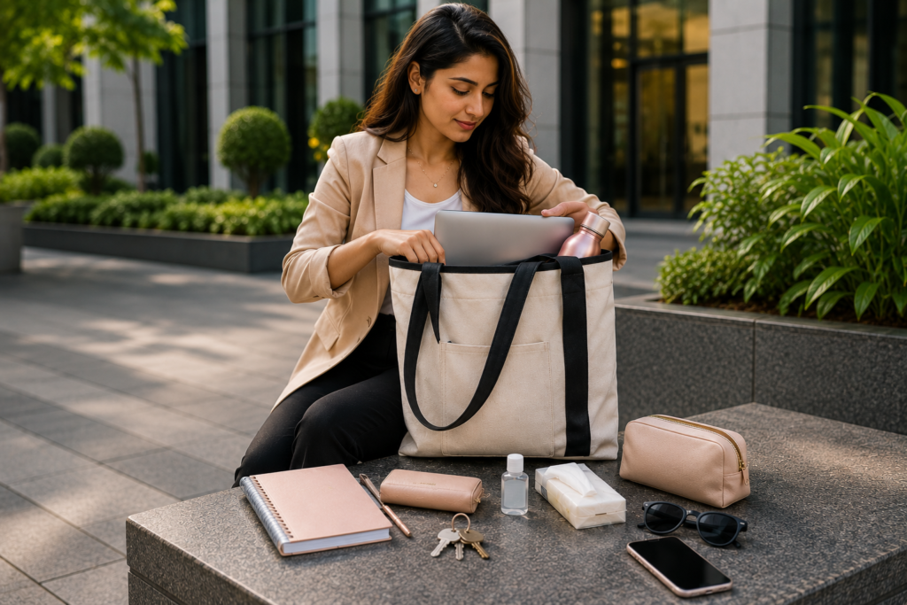 tote bag essentials for working women daily office use